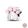 Animal Charms Copper Pet Cat Doggy Paw Sloth Giraffe Glass Beads Fit Original Bracelets Women' Diy Jewelry