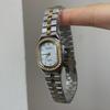 Women Elegant Steel Quartz Watches Round Dial Rhinestone Calendar Wristwatch Waterproof Classic Roman Scale Dress Watch Birthday Gift for Ladies