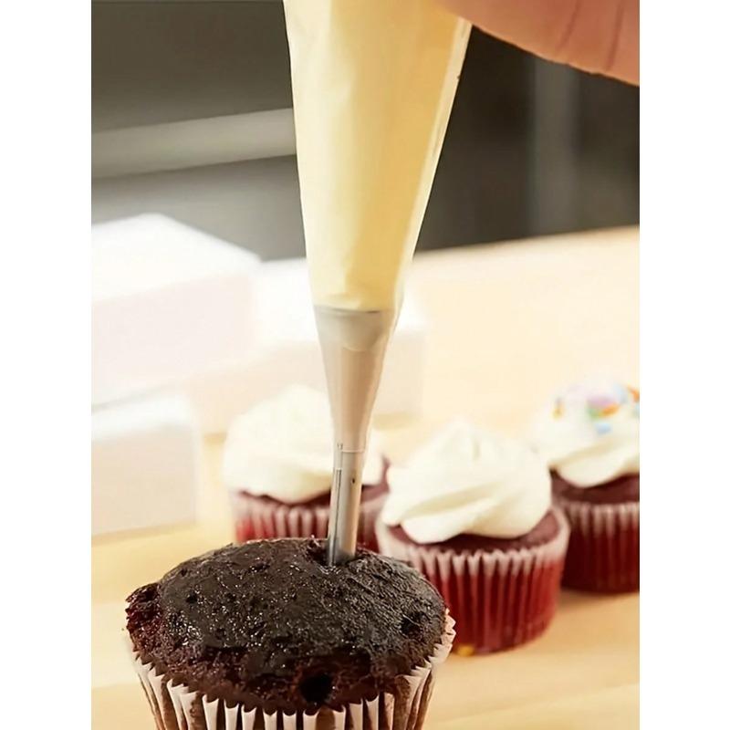 Cream Icing Piping Nozzle Tips, Professional Stainless Steel Long Cream Puff Nozzle Decor Small Pastry Icing Piping Decorating Tools