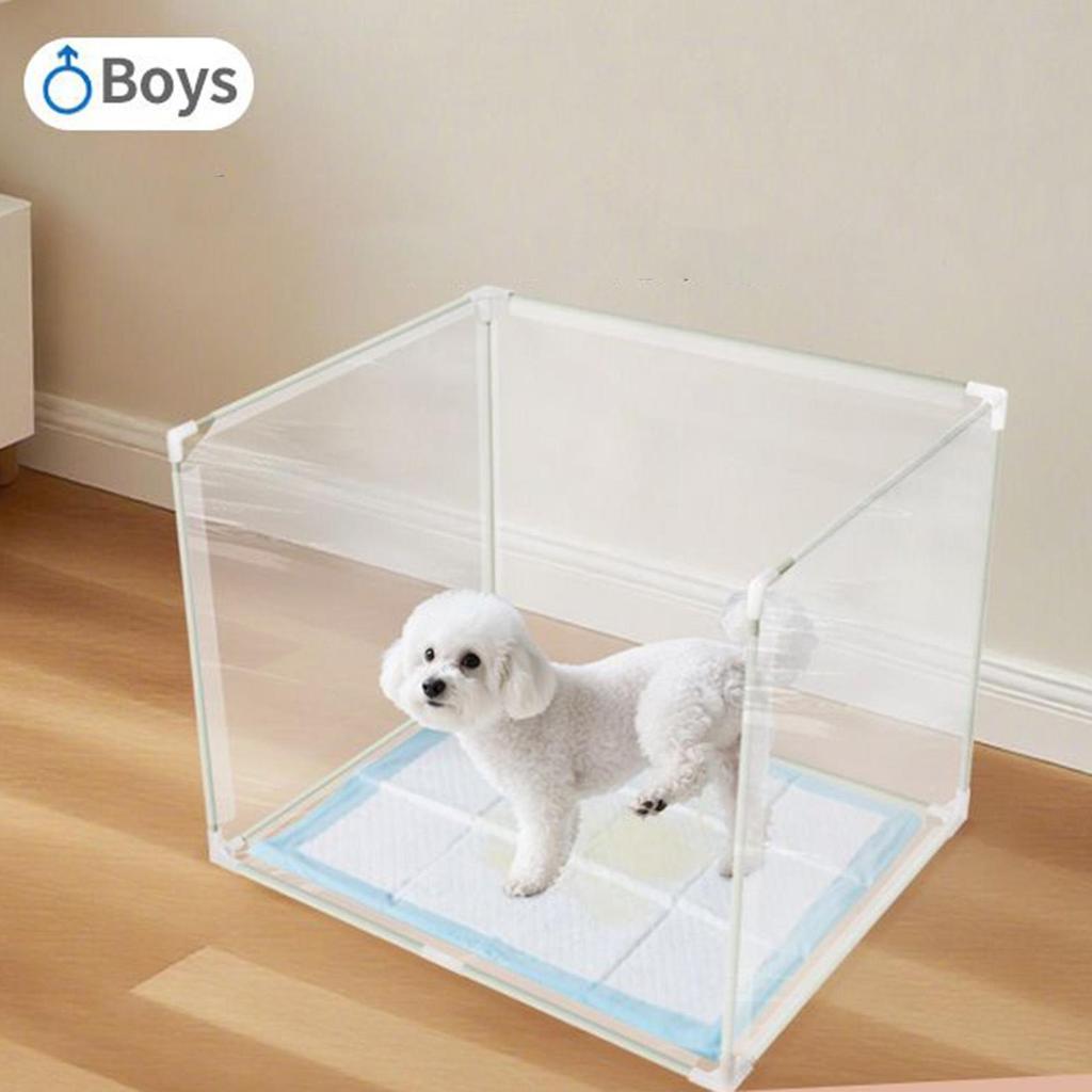 Cat Litter Box Pee Shield Foldable Easy Clean Litter Pan Shield Transparent High Sided Cat Toilet Training Kit For Living Room