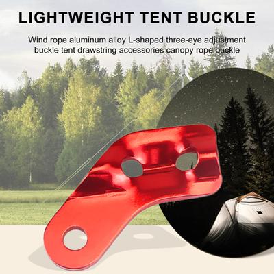 10Pcs 3-hole Buckles Wind Cord Adjuster High Strength Rustproof Corrosion Resistant Aluminum Alloy Tent Rope Adjuster Camping Accessories