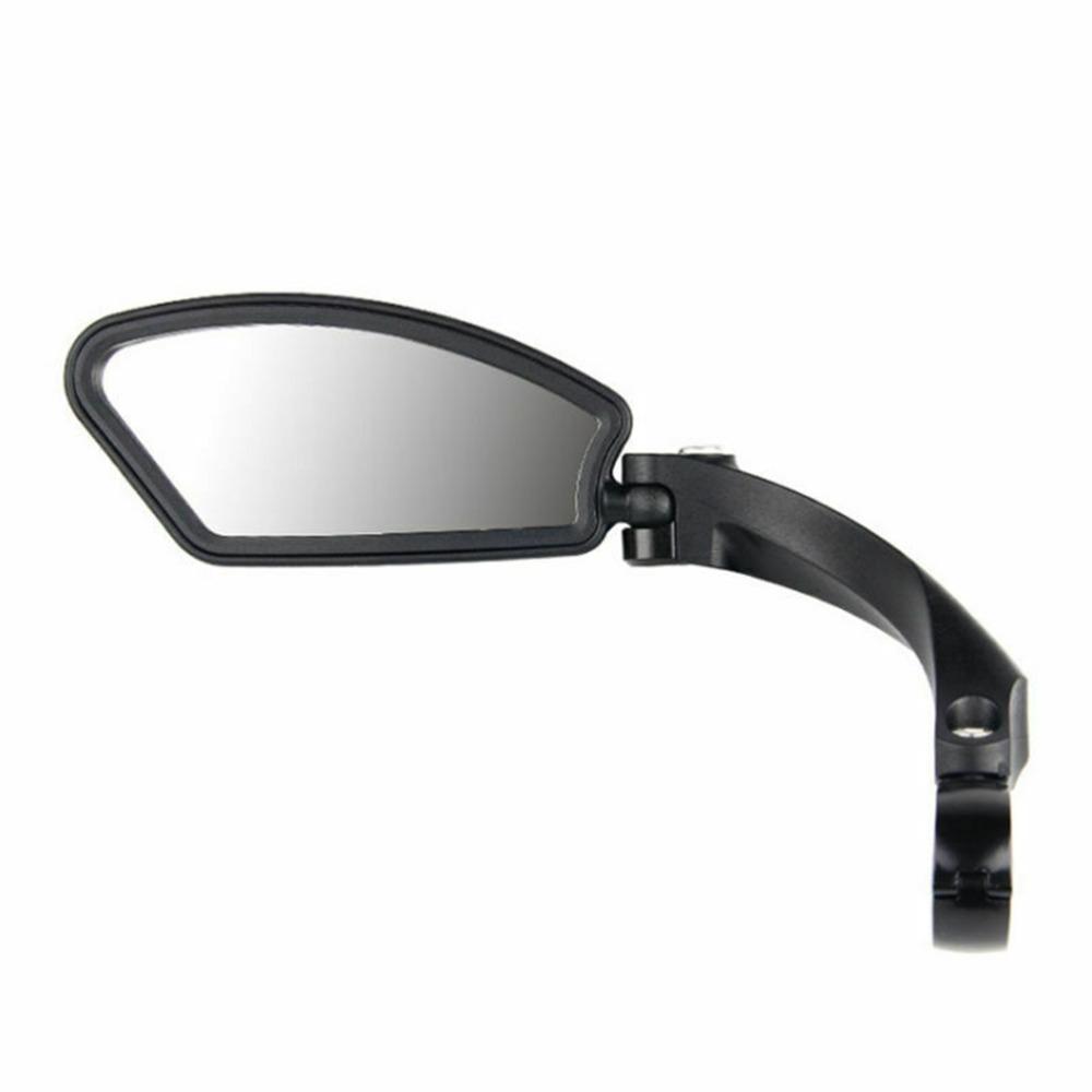 Stainless Steel Lens Handlebar Rear View Mirror Left Side Bike Folding Rearview Riding Gear