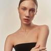 Vingt six Avril 3-n18 clear bold baguette necklace