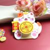 God of Wealth New Year Magnetic Sticker Rotatable Lucky Cat Refrigerator Sticker  Props