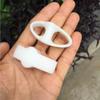 1 Pair Silicone Two Hole Toe Separator Comfortable Breathable Bunion Corrector Relieve Pain Toe Protector