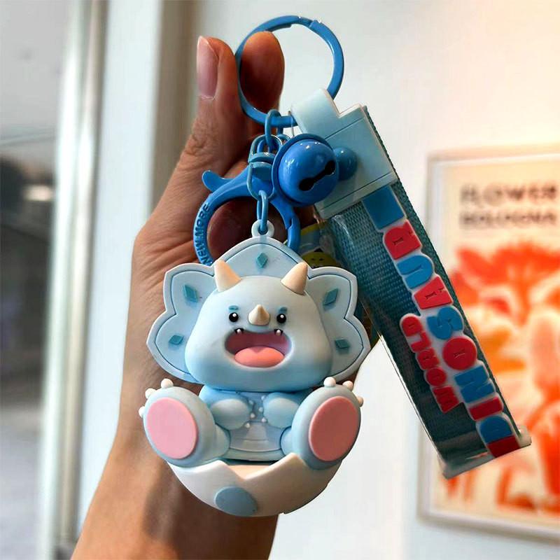 

Магнитный силиконовый очаровательный брелок-динозаврик, мультяшный подарок для пар синий