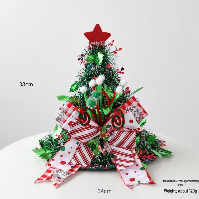 NUCHI European & American Style Christmas Tree Hat – Festive Decoration for Adults and Kids.