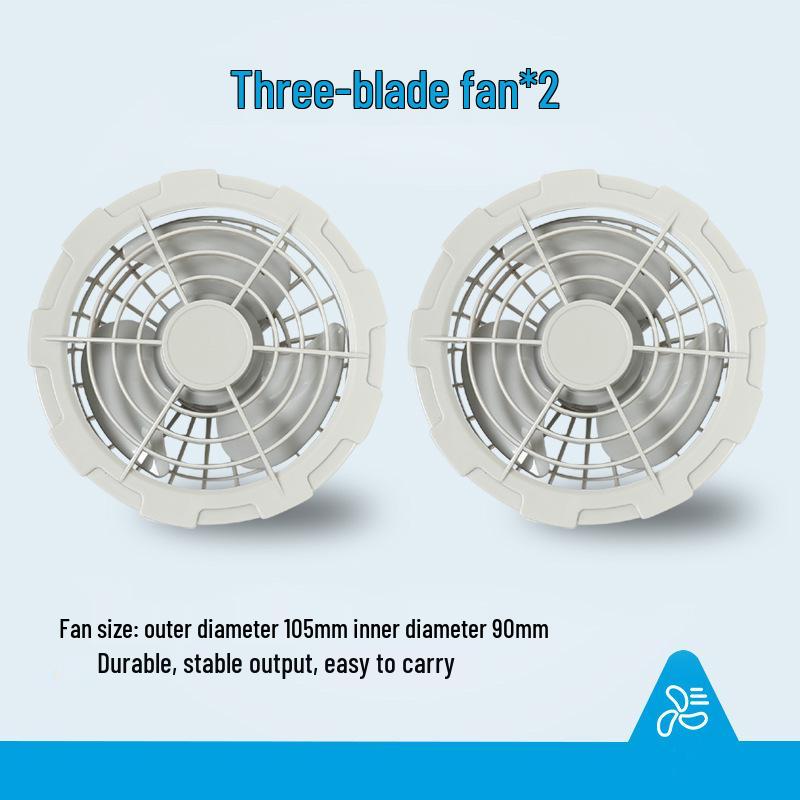 5V USB Three-Speed Cooling Fan for Clothing Accessories (Supports 7.4V and 12V DC Line)