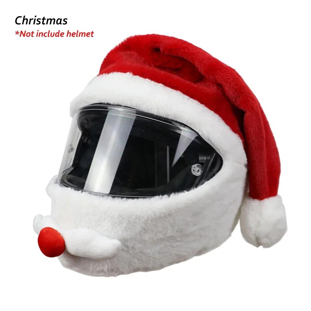 Motorcycle Helmet Hat Christmas Cap Gift Cover Motorbike Funny Heeds Crazy Case Crash For Outdoor Personalized Full Helmets