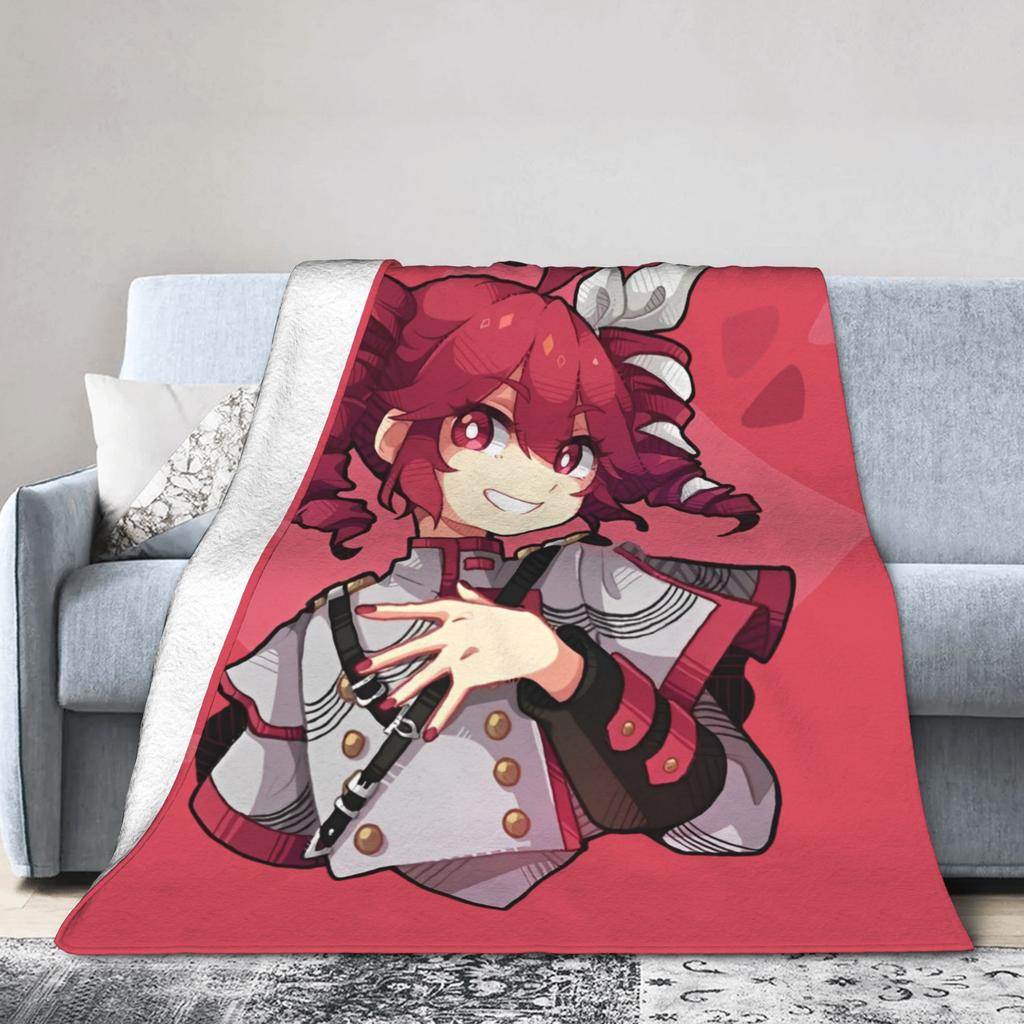 Cute Kasane Teto Flannel Blankets Cute Manga Novelty Throw Blankets for Home 200x150cm Rug Piece