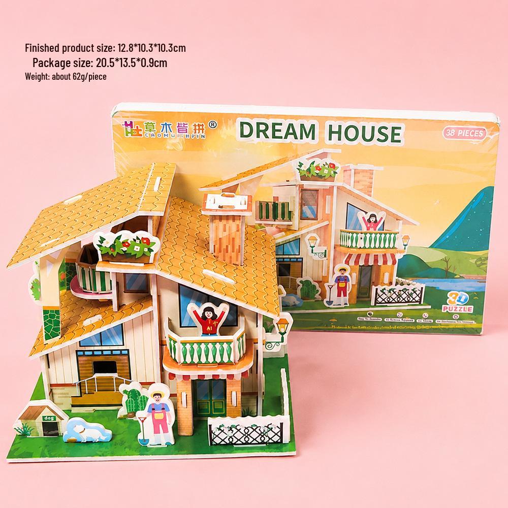Juguete de Rompecabezas 3D Creativo de Dibujos Animados DIY para Niños de 3 a 6 Años – Regalo de Educación Temprana