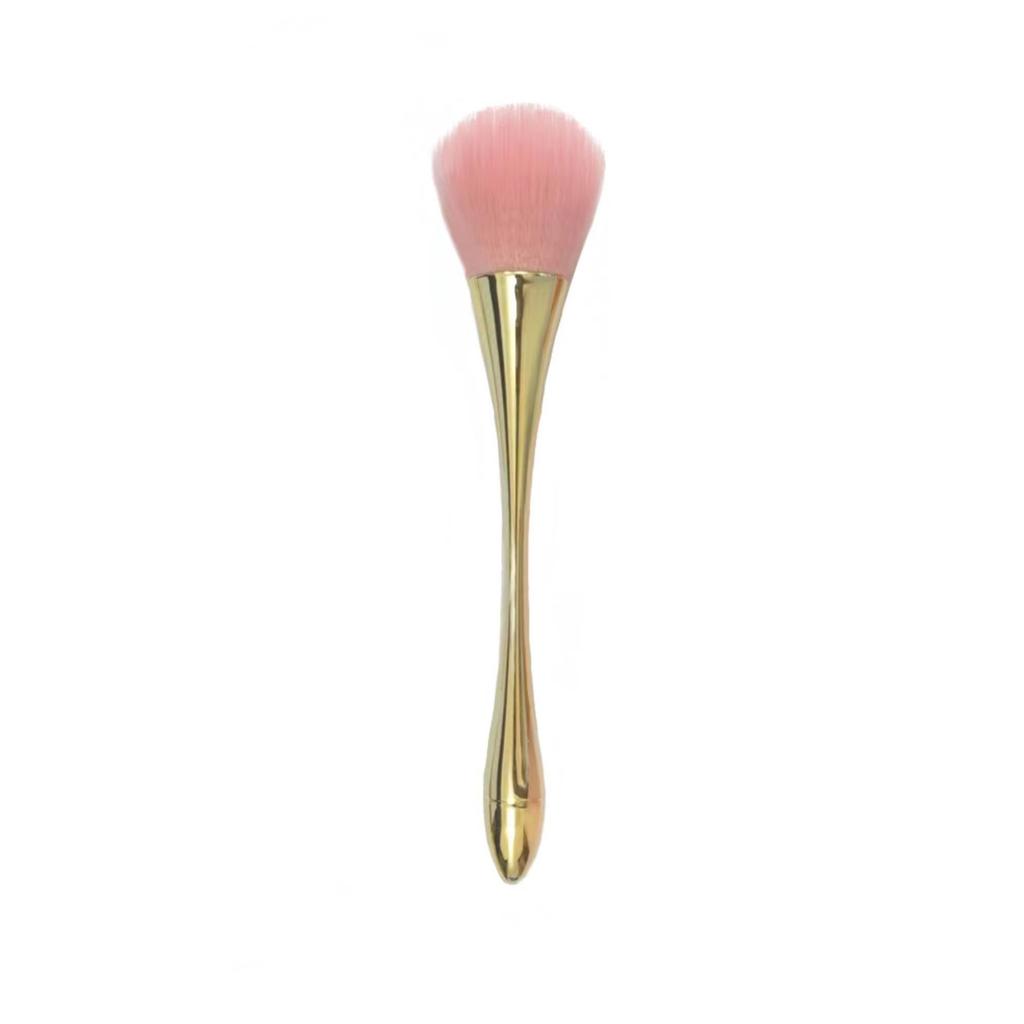 Small Waist Loose Powder Brush Nail Dust Brush Contour Blush Brush Mushroom Head Makeup Brush Beauty Tool Electroplated Handle