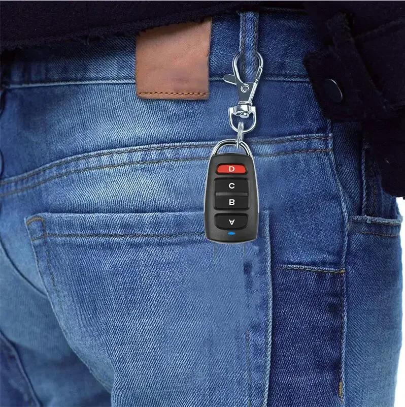 433MHz Κόκκινο Δ Τέσσερα Κουμπιά RF Ασύρματος Πομπός Κωδικός Εκμάθησης Τηλεχειριστήριο 433mhz Τηλεχειριστήριο Αντιγραφή Κωδικού Διπλασιαστής Πόρτας Γκαράζ Πύλης