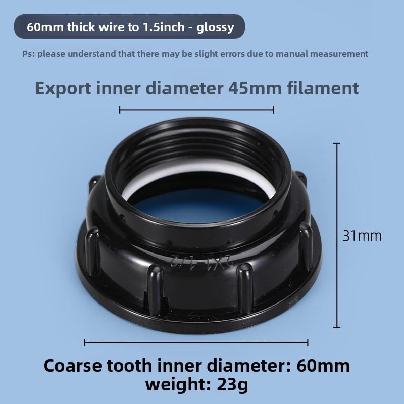 IBC Tank Adapter S60 X 1/2" 3/4' 1" 1.5 2" 63/75/80/100mm Thread Connector Ton Barrel Connect 1000 Liter IBC Tank Fitting
