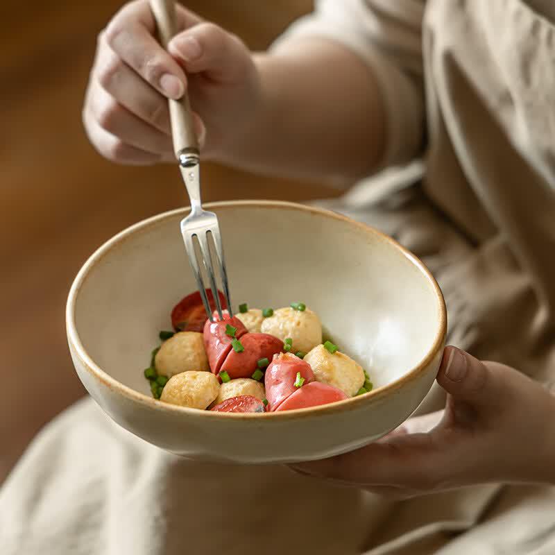 Deou Starlight Retro Irregular Ceramic Bowl