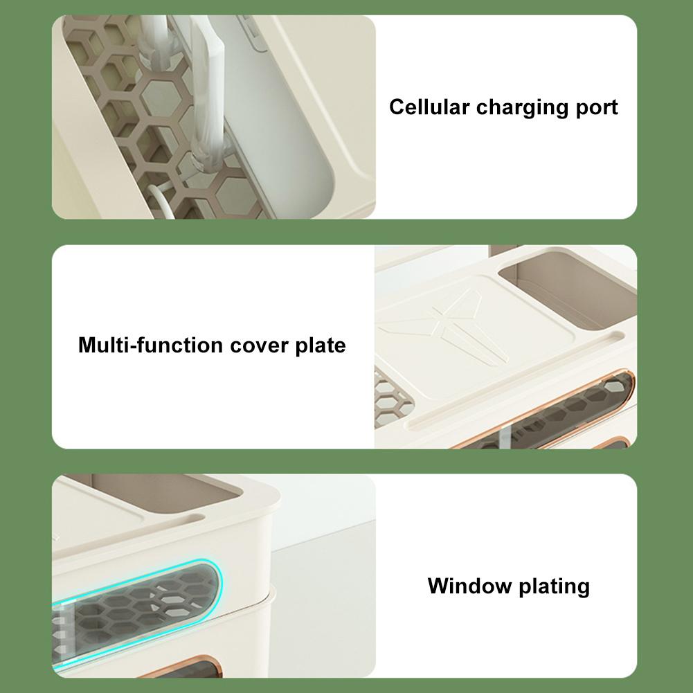 Router Storage Box Breathable Power Cable Storage Box Space Saving Cable Management Box Cable Organizer Box for Desk