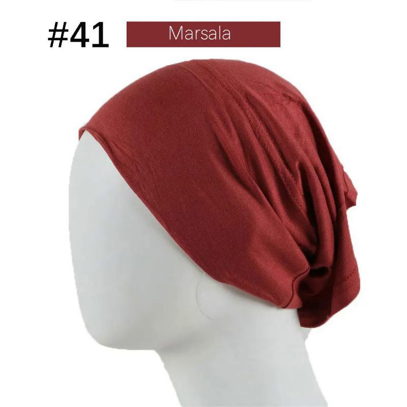 Modal Solid Color Women's High-Elasticity Mercerized Cotton Malaysian Tube Beanie Arabic Snood