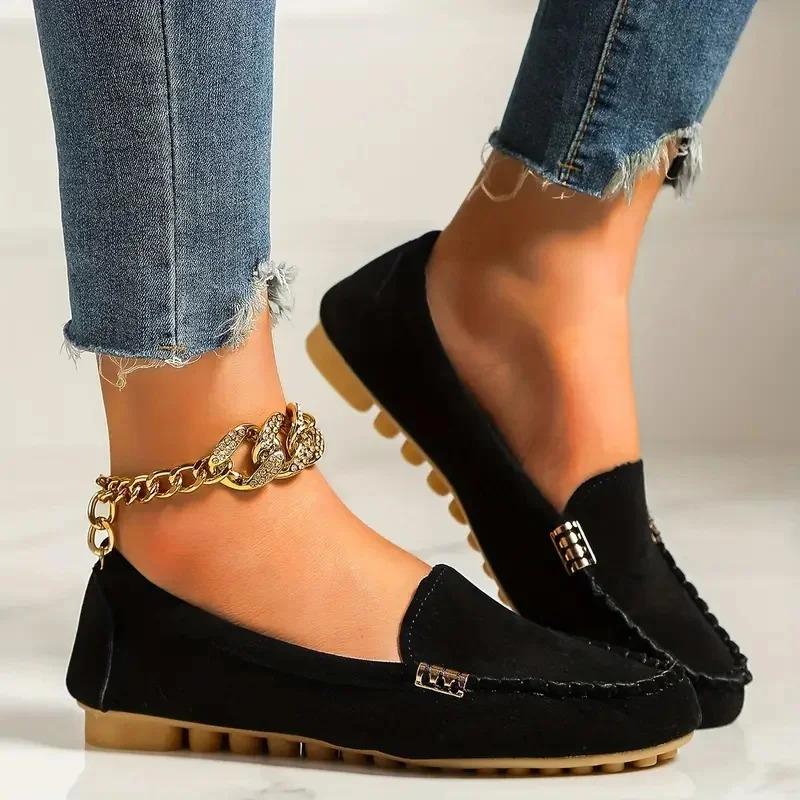 Women Casual Shoes 2025 New Spring and Autumn Flat Loafers Shoes Women Fashion Non-slip Soft Denim Flat Shoes Zapatos De Mujer