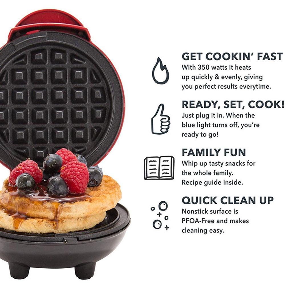 350W Waffle Maker Electric Non Stick Baking Pan Pancake Heating Breakfast Machine 220V