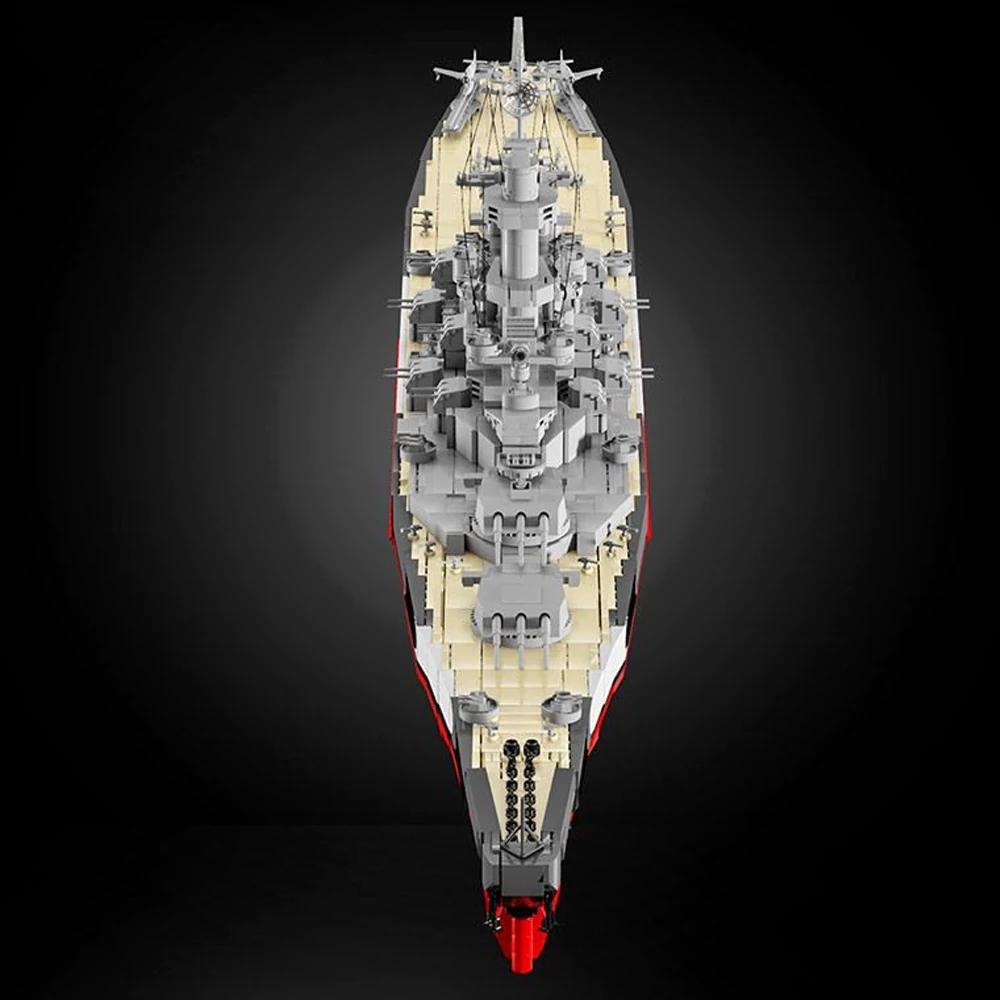 Ww2 1:300 Uss Missouri Battle Ship Building Blocks Military Warship Model Desktop Ornaments Assembly Ship Bricks Toy Adult Gifts