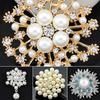 Alloy Flower Faux Pearls Brooch Pin Brooches Wedding Party Jewelry Gift