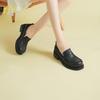 2026 New Round Head Middle Heel Women's Shoes Comfortable Coarse Heel Le Fu Shoes Versatile Set Deep Mouth Single Shoes Commuter