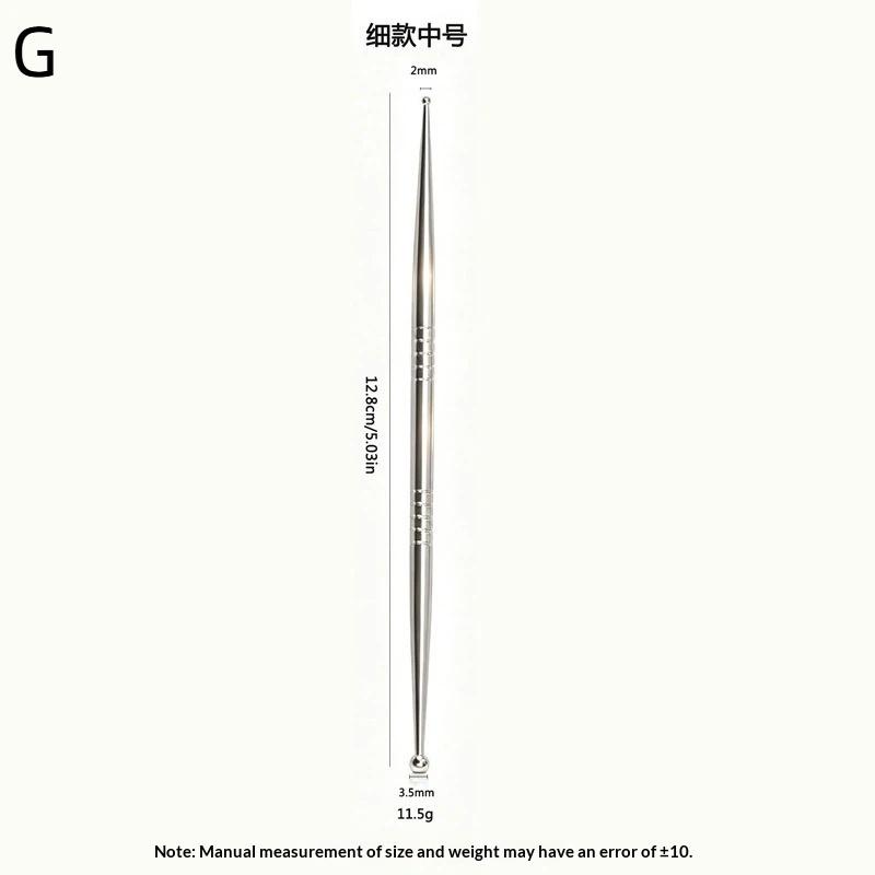 Facial Massage Support Pen with Stainless Steel Double Head Design for Reflexology