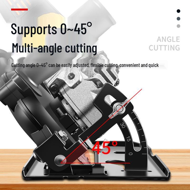 Universal Angle Grinder Stand: Adjustable Cutting Base with Polishing and Sawing Capabilities, Includes Protective Cover