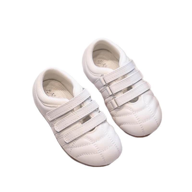 Spring new children's Mary Jane sneakers Korean version of girls' silver Velcro Forrest Gump shoes white shoes tide