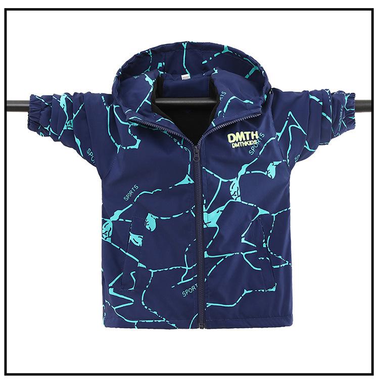 Boys' Korean-Style Fleece Windbreaker - 2025 Spring/Autumn Trend