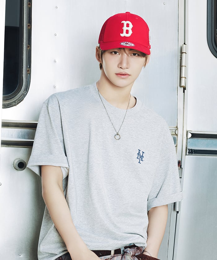 Emelbi Sportive Cursive Back Letter Short Sleeve T-Shirt Nym (Melange Grey)