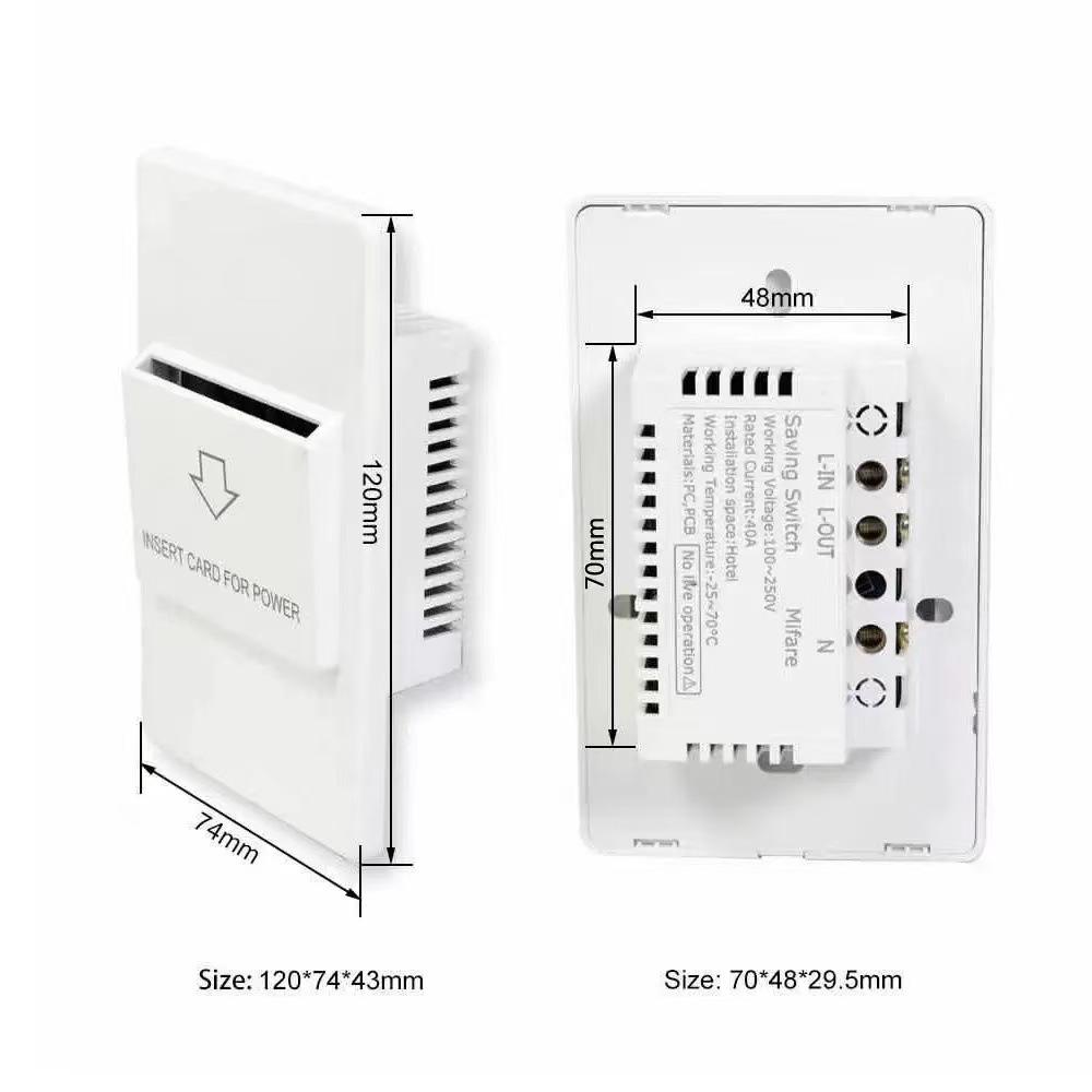 Weichuang Smart Hotel Room Card Power Switch – Low/High Frequency Inductive Power-Saving Wall Switch