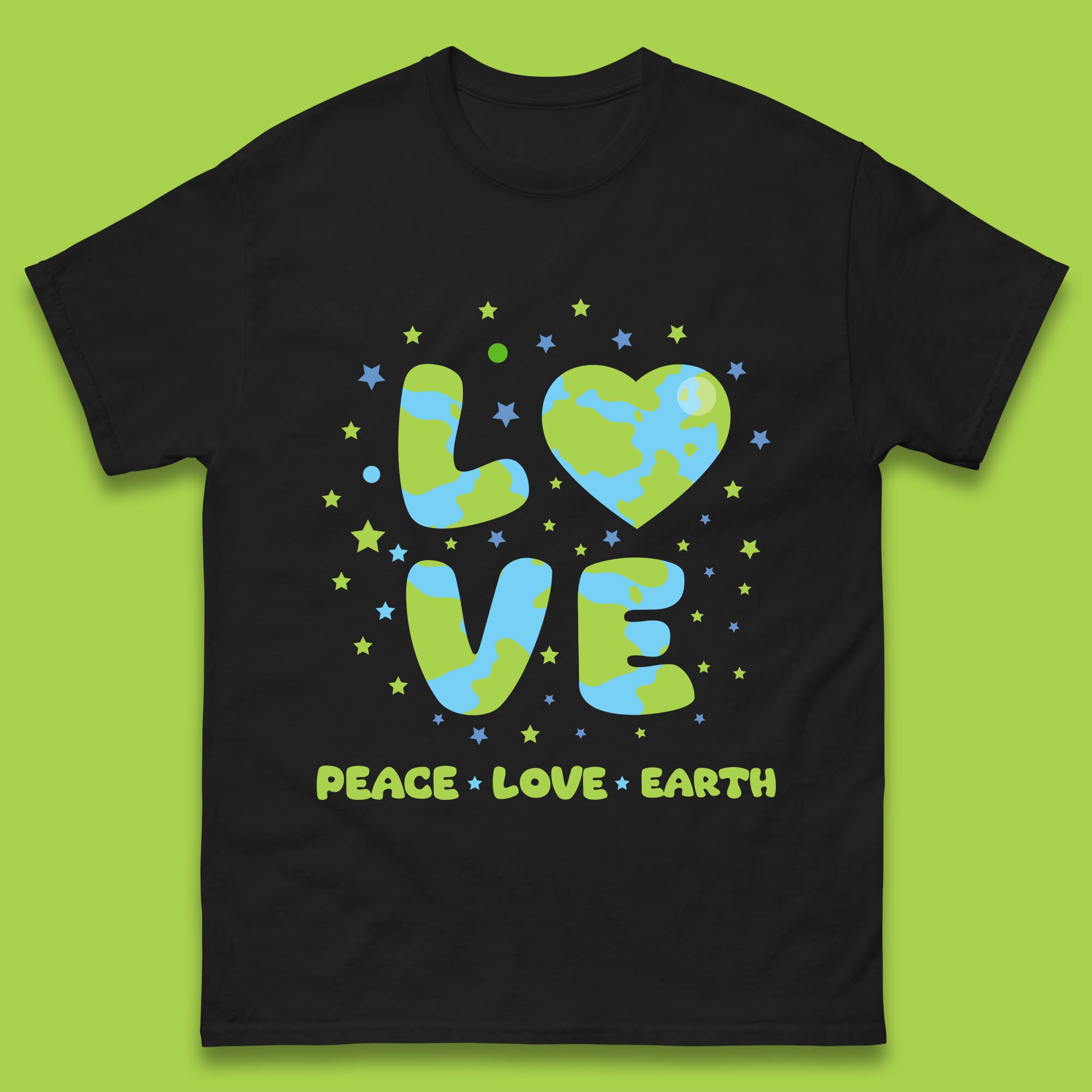 Peace Love Earth Environmental Climate Change Save The Earth Mens Tee Top 2XL