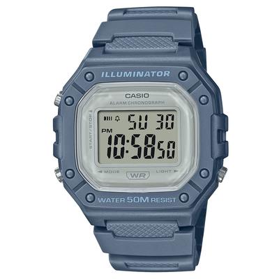 CASIO Available In and Nuanced Square Digital Suitable for and Affordable Casio Watch W-218HC Watch, Muted, Smoky, Colors. Thin, Lightweight,