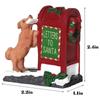 Cartoon Little Red Dog Santa Mailbox Villages Sets Christmas Mailbox Living Room Bedroom Tabletop Figurine Village Accessories