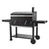 Charcoal Grill, 0.5 m² Large Charcoal Barbecue Grill with 2 Liftable Charcoal Trays & Folding Side Tables, High-Temp Powder-Coated Steel BBQ Cooking