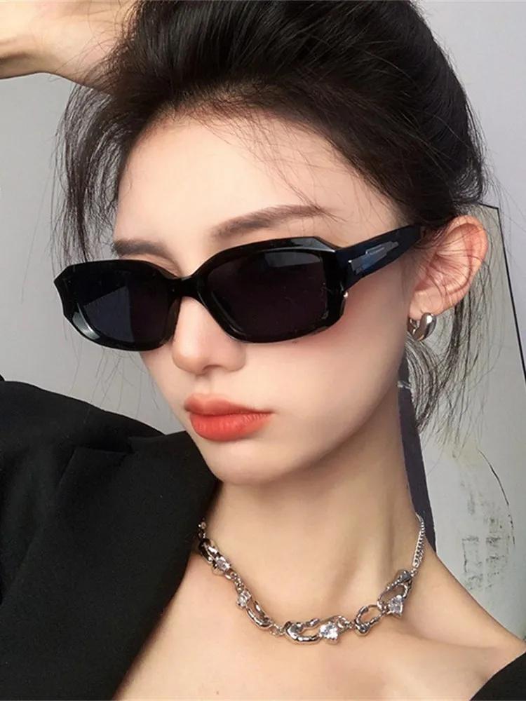 Geometric Square Sunglasses Women Brand Designer Fashion Retro Small Frame Sun Glasses Shade For Men