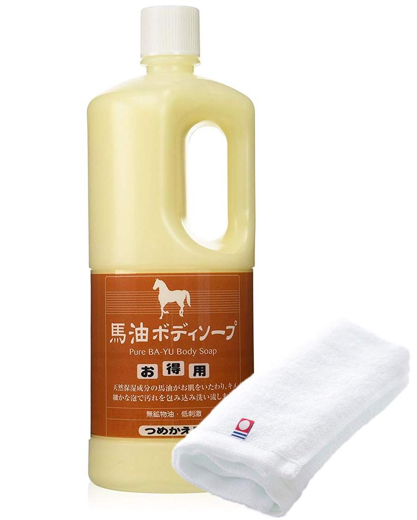 Azuma Shoji Imabari Horse Oil Body Soap Refill 1000ml Skin Travel Beauty [Price Included Towel] / Care,
