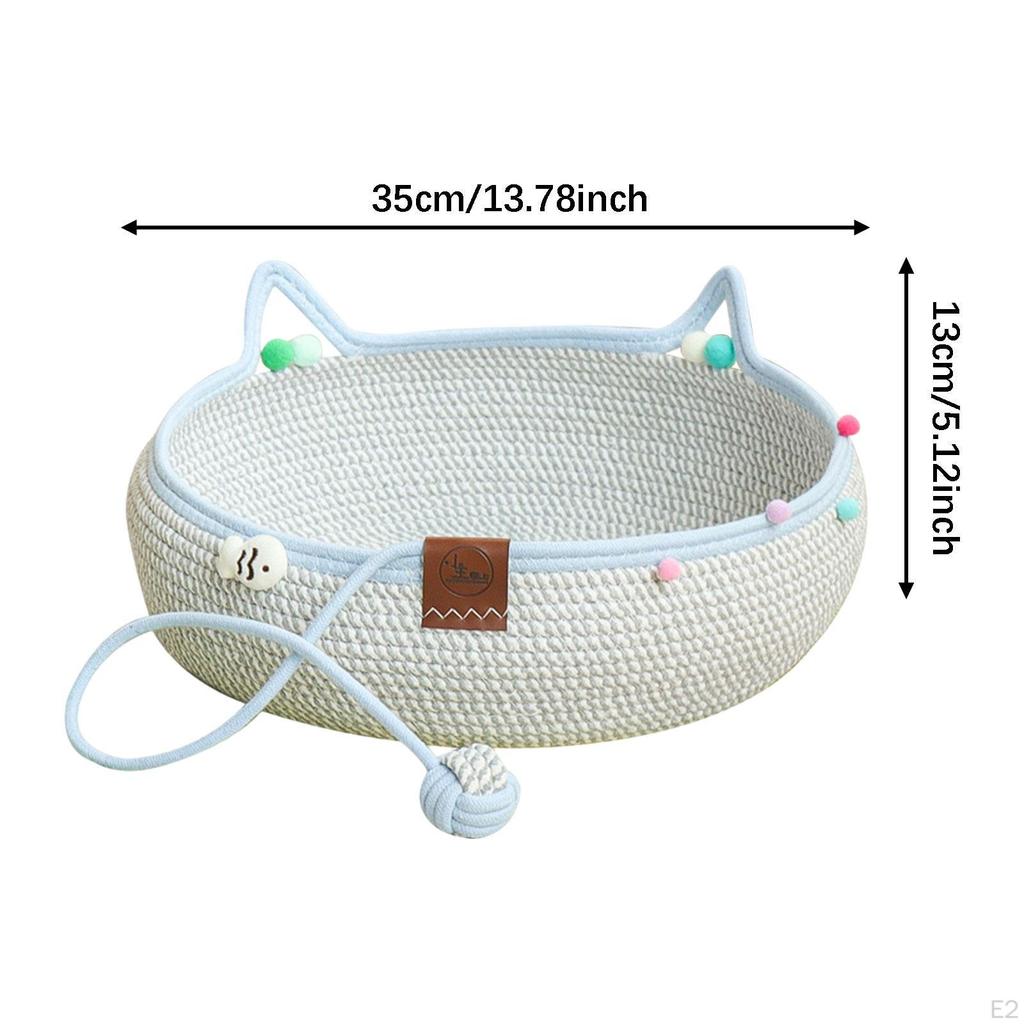 Cat Bed Basket for Small Pets with Scratch Mat And Washable Features