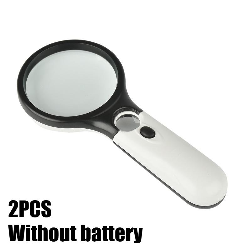 Handheld Magnifying Glasses With Light LED Illuminated Magnifier With 3X/45X High Magnification for Elderly Reading
