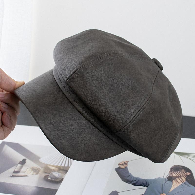 

Восьмиугольная шляпа для женщин Осень и Зима Британский стиль Шляпа газетчика Повседневная и Универсальная Кепка художника Темперамент M（56-58cm）