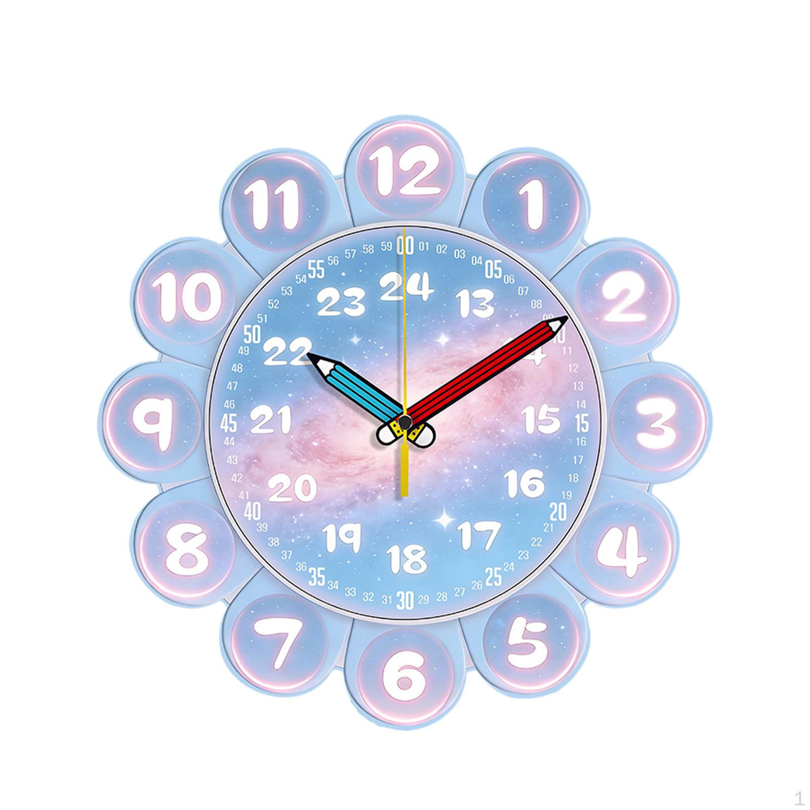 

Analog Learning Clock for Children, Ideal to Tell Time in The Playroom, Bedroom Or Dreamy
