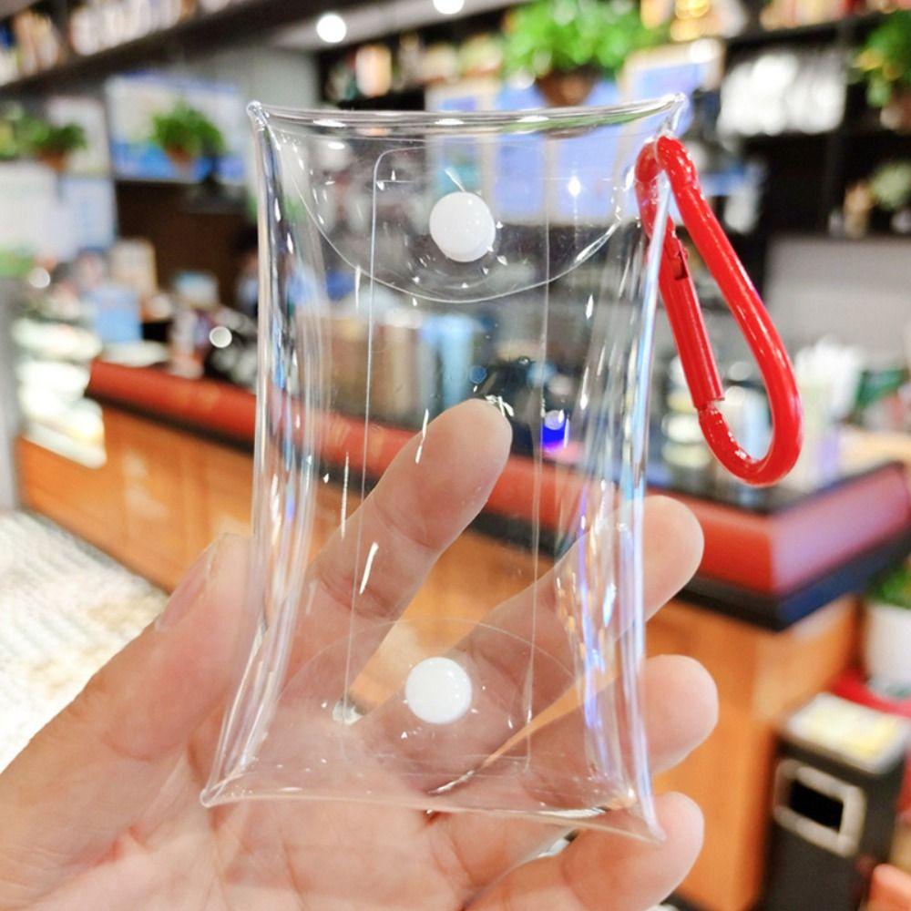 

Transparent Coin Storage Bags Korean Small Transparent Coin Purse Lipstick Bag красный