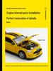 Amber Color 1:42 Ford Mustang GT 2018 Alloy Sedan Sports Car Model - Modified Edition