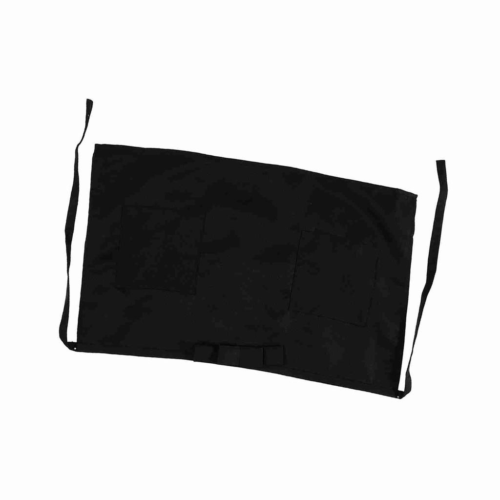 Unisex Short Solid Color Apron Kitchen Cooking Pub Cafe Waiter Waitress Black