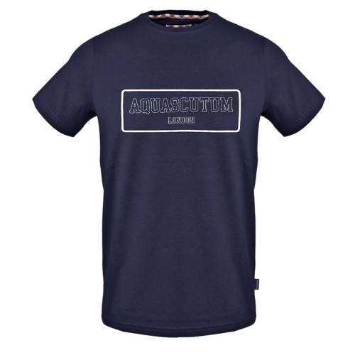 Aquascutum Unisex Adult Lettering Print Crew Neck T-Shirt