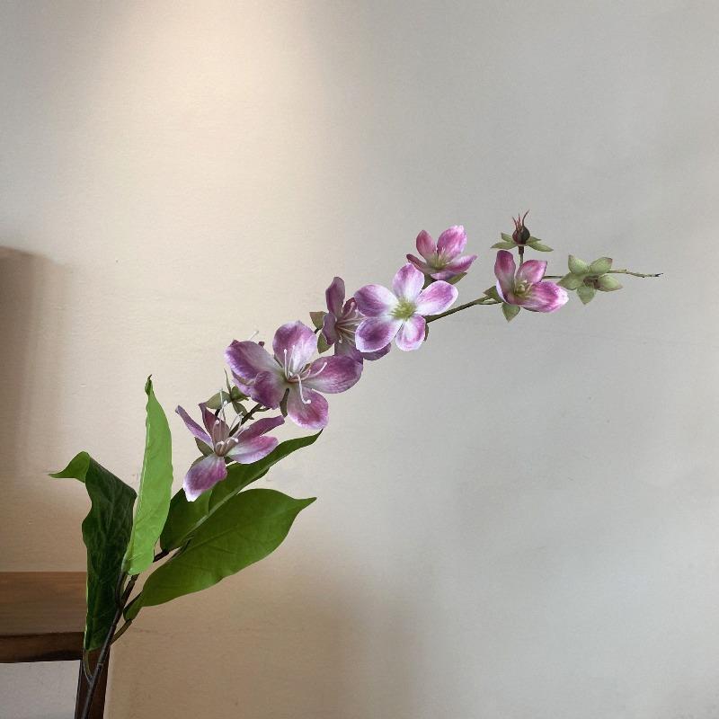 Artificial Pendulous Jasmine, Silk Flower, Crabapple, Single Stem, Light Luxury Artificial Flower, Home Interior Landscape Decoration Flower
