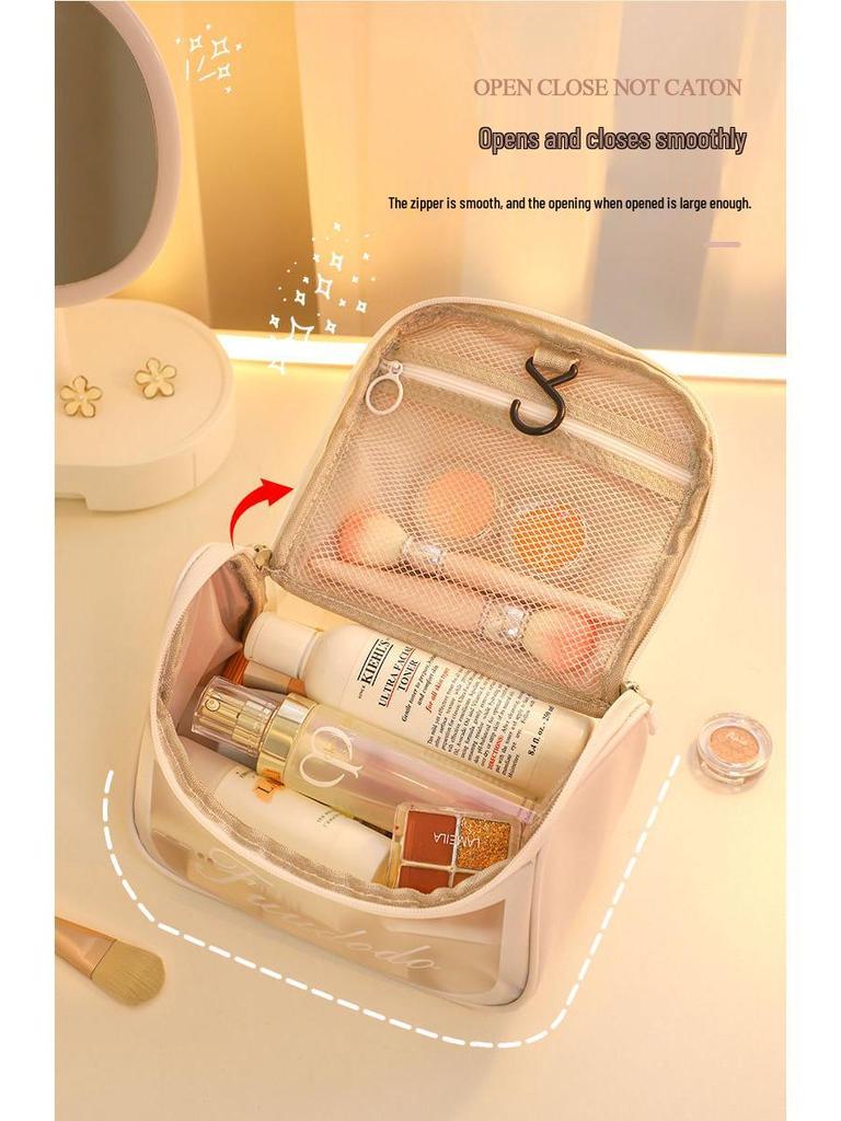 Women's Large Capacity Waterproof Cosmetic & Toiletry Bag - Portable, Lightweight, and Travel-Friendly