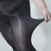 Women's Shiny Silky Aurora Pantyhose - Horse Oil Thin Skin Color, Large Size for Spring/Autumn