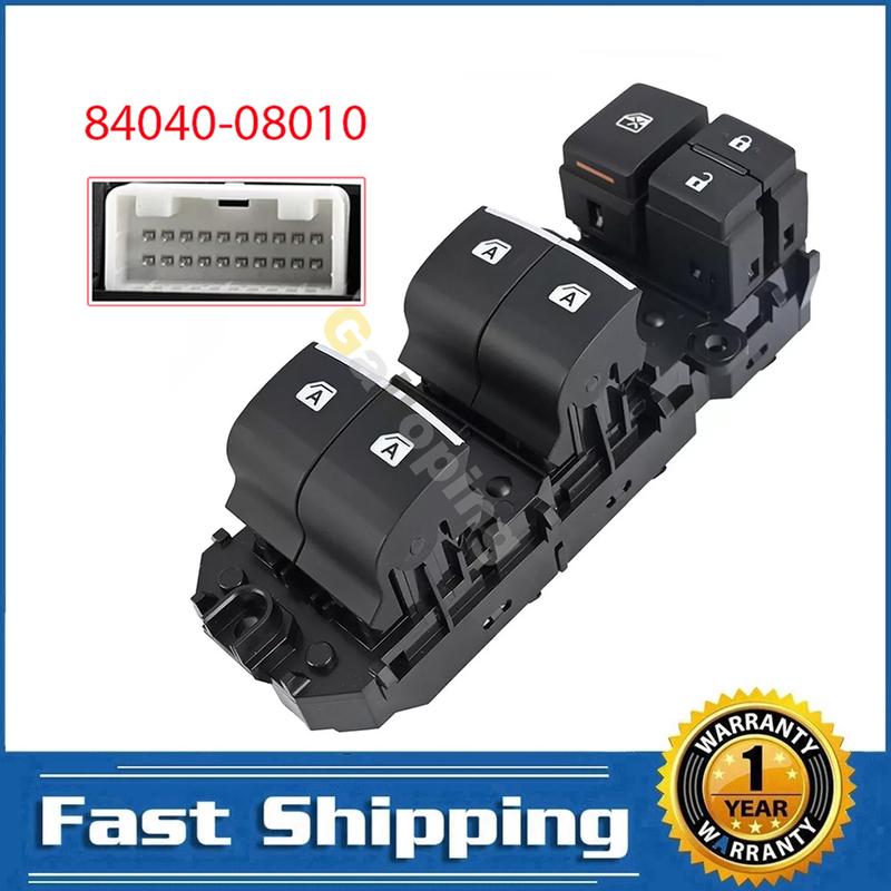 

Front Left Electric Power Master Window Switch Control Button for Toyota Sienna 2015 2016 2017 2018 84040-08010